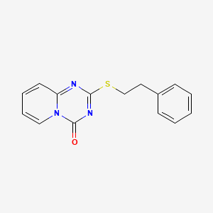molecular formula C15H13N3OS B2516301 2-(phenethylthio)-4H-pyrido[1,2-a][1,3,5]triazin-4-one CAS No. 896333-09-8