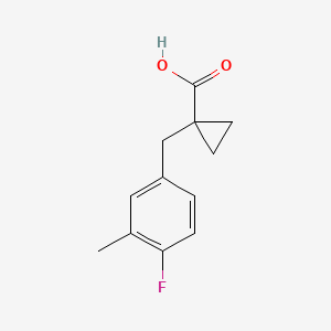 1-[(4-Fluoro-3-methylphenyl)methyl]cyclopropane-1-carboxylic acid