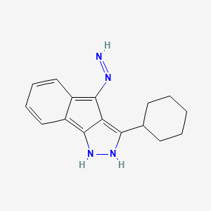 3-cyclohexyl-4-hydrazinylidene-2H,4H-indeno[1,2-c]pyrazole