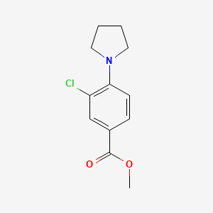 molecular formula C12H14ClNO2 B2516312 Methyl 3-Chloro-4-(1-pyrrolidinyl)benzoate CAS No. 1375064-50-8; 785777-87-9
