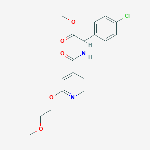 Methyl 2-(4-chlorophenyl)-2-(2-(2-methoxyethoxy)isonicotinamido)acetate