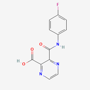 molecular formula C12H8FN3O3 B2516317 3-[(4-fluorophenyl)carbamoyl]pyrazine-2-carboxylic Acid CAS No. 871257-83-9
