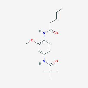 molecular formula C17H26N2O3 B251632 N-{4-[(2,2-dimethylpropanoyl)amino]-2-methoxyphenyl}pentanamide 
