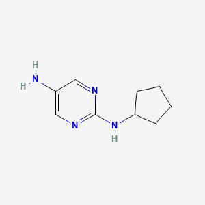 molecular formula C9H14N4 B2516337 N2-Cyclopentylpyrimidine-2,5-diamine CAS No. 1248789-60-7