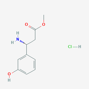molecular formula C10H14ClNO3 B2516351 (R)-Methyl 3-amino-3-(3-hydroxyphenyl)propanoate hydrochloride CAS No. 845909-40-2