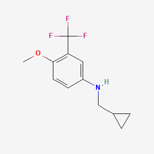 molecular formula C12H14F3NO B2516354 N-(Cyclopropylmethyl)-4-methoxy-3-(trifluoromethyl)aniline CAS No. 1397198-62-7