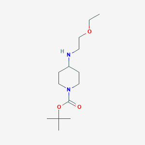 molecular formula C14H28N2O3 B2516355 tert-Butyl 4-(2-ethoxyethylamino)piperidine-1-carboxylate CAS No. 1154374-52-3
