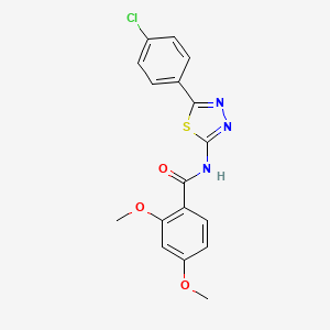 molecular formula C17H14ClN3O3S B2516359 N-(5-(4-chlorophenyl)-1,3,4-thiadiazol-2-yl)-2,4-dimethoxybenzamide CAS No. 392241-88-2