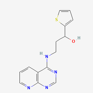 3-(Pyrido[2,3-d]pyrimidin-4-ylamino)-1-thiophen-2-ylpropan-1-ol