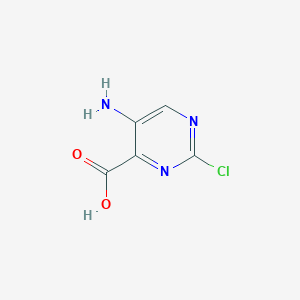 molecular formula C5H4ClN3O2 B2516378 5-氨基-2-氯嘧啶-4-羧酸 CAS No. 1052714-41-6