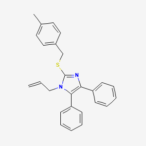 molecular formula C26H24N2S B2516380 1-allyl-2-[(4-methylbenzyl)sulfanyl]-4,5-diphenyl-1H-imidazole CAS No. 339278-00-1