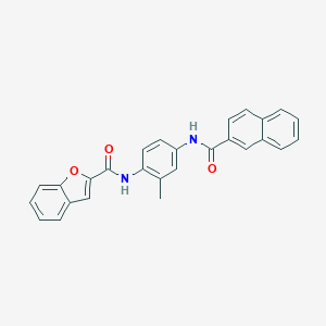 molecular formula C27H20N2O3 B251639 N-[2-methyl-4-(2-naphthoylamino)phenyl]-1-benzofuran-2-carboxamide 