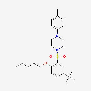 1-[5-Tert-butyl-2-(pentyloxy)benzenesulfonyl]-4-(4-methylphenyl)piperazine