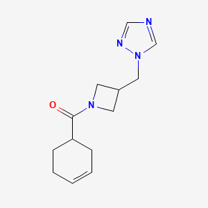 (3-((1H-1,2,4-triazol-1-yl)methyl)azetidin-1-yl)(cyclohex-3-en-1-yl)methanone