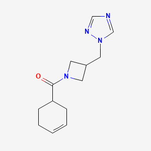 1-{[1-(cyclohex-3-ene-1-carbonyl)azetidin-3-yl]methyl}-1H-1,2,4-triazole