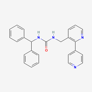 molecular formula C25H22N4O B2516397 1-([2,4'-Bipyridin]-3-ylmethyl)-3-benzhydrylurea CAS No. 2034393-88-7