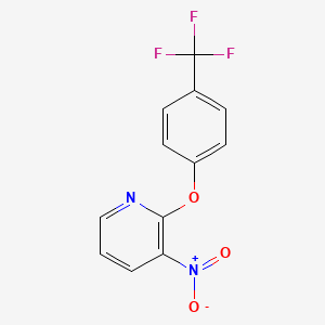 molecular formula C12H7F3N2O3 B2516399 3-Nitro-2-[4-(trifluoromethyl)phenoxy]pyridine CAS No. 1276590-18-1