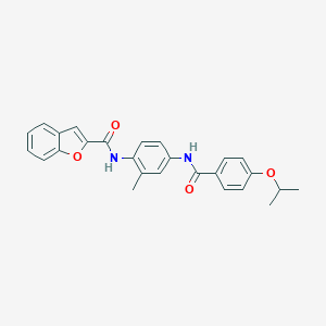 molecular formula C26H24N2O4 B251640 N-{4-[(4-isopropoxybenzoyl)amino]-2-methylphenyl}-1-benzofuran-2-carboxamide 