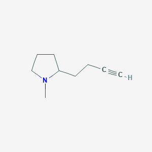 molecular formula C9H15N B2516403 2-But-3-ynyl-1-methylpyrrolidine CAS No. 2228703-35-1