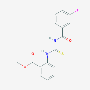 molecular formula C16H13IN2O3S B251641 Methyl 2-({[(3-iodobenzoyl)amino]carbothioyl}amino)benzoate 
