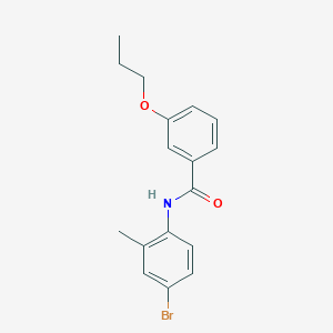 molecular formula C17H18BrNO2 B251642 N-(4-bromo-2-methylphenyl)-3-propoxybenzamide 