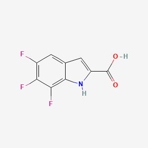 molecular formula C9H4F3NO2 B2516428 5,6,7-trifluoro-1H-indole-2-carboxylic acid CAS No. 247564-70-1