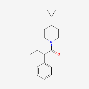 molecular formula C18H23NO B2516430 1-(4-Cyclopropylidenepiperidin-1-yl)-2-phenylbutan-1-one CAS No. 2097923-35-6