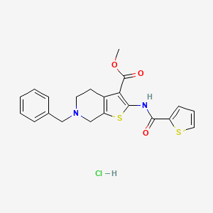 Methyl 6-benzyl-2-(thiophene-2-carboxamido)-4,5,6,7-tetrahydrothieno[2,3-c]pyridine-3-carboxylate hydrochloride
