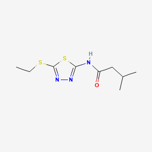 molecular formula C9H15N3OS2 B2516441 N-(5-ethylsulfanyl-1,3,4-thiadiazol-2-yl)-3-methylbutanamide CAS No. 393565-21-4