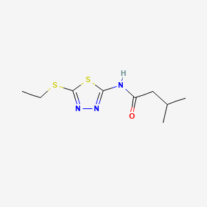 molecular formula C9H15N3OS2 B2516441 N-(5-乙基硫代-1,3,4-噻二唑-2-基)-3-甲基丁酰胺 CAS No. 393565-21-4