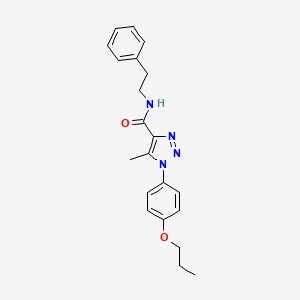 molecular formula C21H24N4O2 B2516447 5-甲基-N-苯乙基-1-(4-丙氧基苯基)-1H-1,2,3-三唑-4-甲酰胺 CAS No. 950226-21-8