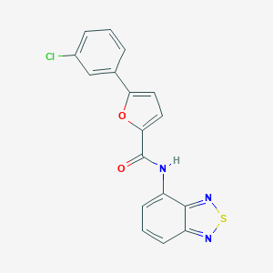 molecular formula C17H10ClN3O2S B251645 N-(2,1,3-benzothiadiazol-4-yl)-5-(3-chlorophenyl)-2-furancarboxamide 