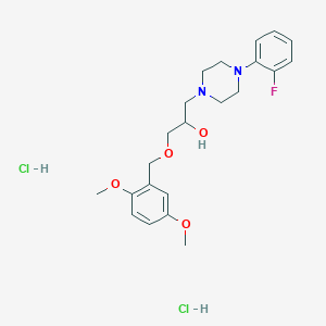 1-((2,5-Dimethoxybenzyl)oxy)-3-(4-(2-fluorophenyl)piperazin-1-yl)propan-2-ol dihydrochloride