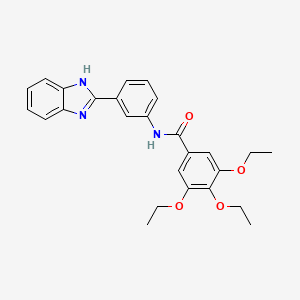 molecular formula C26H27N3O4 B2516455 N-(3-(1H-Benzo[d]imidazol-2-yl)phenyl)-3,4,5-triethoxybenzamide CAS No. 477510-55-7