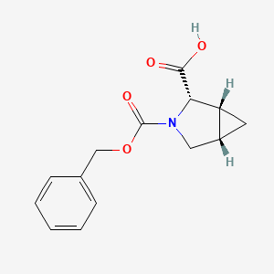 molecular formula C14H15NO4 B2516456 (1R,2S,5S)-3-Phenylmethoxycarbonyl-3-azabicyclo[3.1.0]hexane-2-carboxylic acid CAS No. 2287248-75-1
