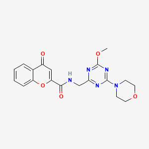 N-((4-methoxy-6-morpholino-1,3,5-triazin-2-yl)methyl)-4-oxo-4H-chromene-2-carboxamide