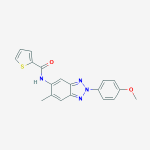 molecular formula C19H16N4O2S B251646 N-[2-(4-methoxyphenyl)-6-methyl-2H-benzotriazol-5-yl]thiophene-2-carboxamide 