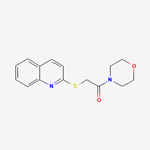 molecular formula C15H16N2O2S B2516463 1-Morpholino-2-(quinolin-2-ylthio)ethanone CAS No. 341940-35-0