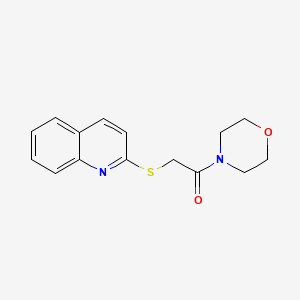 molecular formula C15H16N2O2S B2516463 1-吗啉代-2-(喹啉-2-基硫代)乙酮 CAS No. 341940-35-0