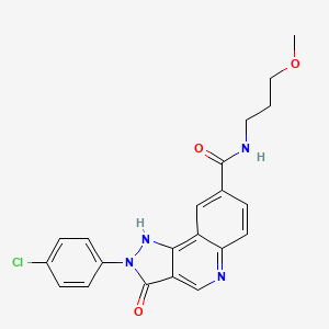 molecular formula C21H19ClN4O3 B2516468 N-环丙基-1-[6-({2-[(3,5-二氟苯基)氨基]-2-氧代乙基}硫代)吡啶并[3,2-c]嘧啶-3-基]哌啶-3-甲酰胺 CAS No. 1251674-24-4