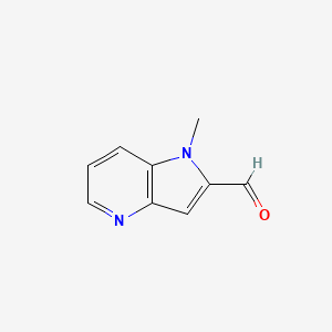 molecular formula C9H8N2O B2516470 1-Methyl-1H-pyrrolo[3,2-b]pyridine-2-carbaldehyde CAS No. 1368111-00-5