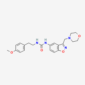 molecular formula C22H26N4O4 B2516474 1-[2-(4-Methoxyphenyl)ethyl]-3-[3-(morpholin-4-ylmethyl)-1,2-benzoxazol-5-yl]urea CAS No. 2379994-85-9