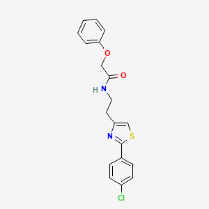 molecular formula C19H17ClN2O2S B2516476 N-{2-[2-(4-chlorophenyl)-1,3-thiazol-4-yl]ethyl}-2-phenoxyacetamide CAS No. 895779-07-4