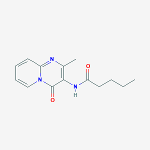 molecular formula C14H17N3O2 B2516480 N-(2-甲基-4-氧代吡啶并[1,2-a]嘧啶-3-基)戊酰胺 CAS No. 897616-58-9