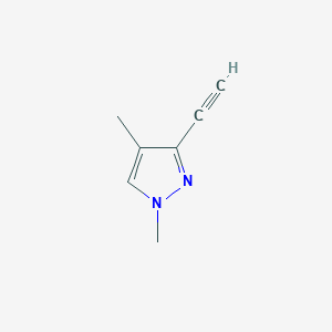 molecular formula C7H8N2 B2516494 3-Ethynyl-1,4-dimethylpyrazole CAS No. 2105612-53-9