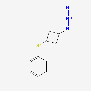 molecular formula C10H11N3S B2516496 (3-Azidocyclobutyl)sulfanylbenzene CAS No. 2059910-39-1