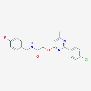 molecular formula C20H17ClFN3O2 B2516500 2-(4-Fluorophenyl)-6-(2-furoyl)-5,6,7,8-tetrahydropyrido[4,3-d]pyrimidine CAS No. 1251582-88-3