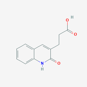 molecular formula C12H11NO3 B2516502 3-(2-Oxo-1,2-Dihydrochinolin-3-yl)propansäure CAS No. 37618-03-4