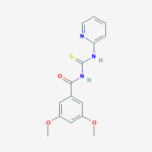 molecular formula C15H15N3O3S B251651 3,5-dimethoxy-N-(pyridin-2-ylcarbamothioyl)benzamide 