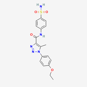 molecular formula C18H19N5O4S B2516510 1-(4-乙氧苯基)-5-甲基-N-(4-磺酰苯基)-1H-1,2,3-三唑-4-甲酰胺 CAS No. 871323-09-0